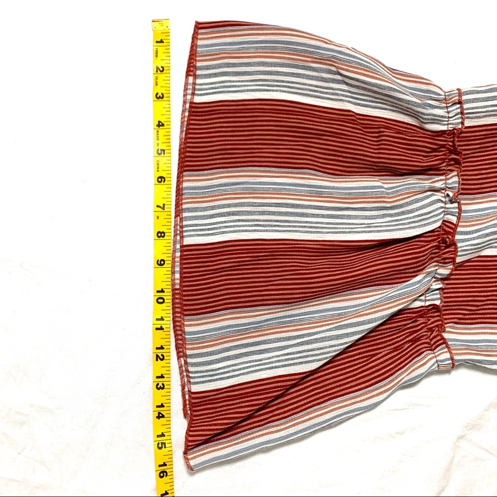 Lavender Field V-neck Striped Top Bell Sleeves - Picture 8 of 11